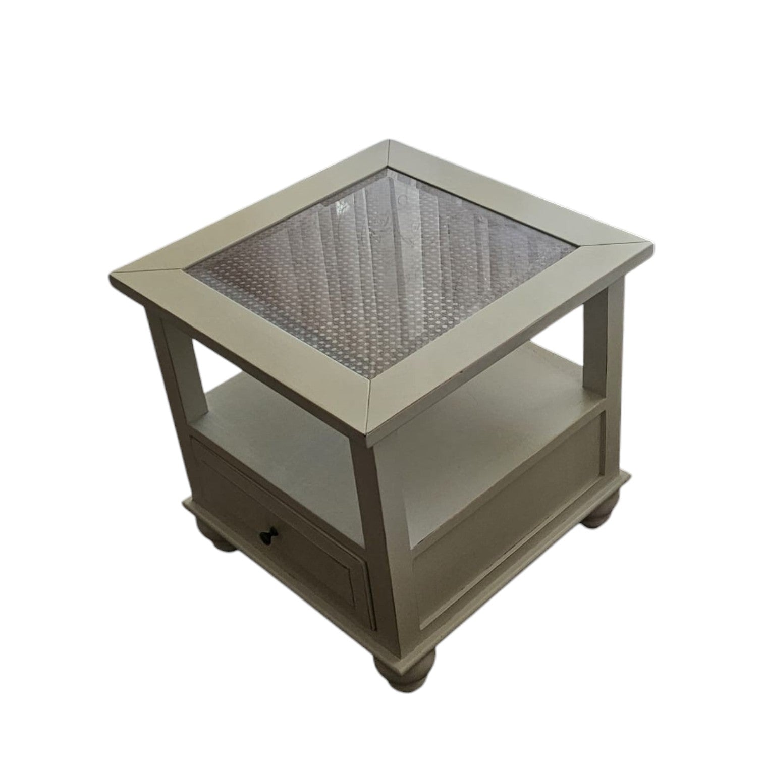 Pair Of Low Shelf White Wooden Side Table ($100 Each)