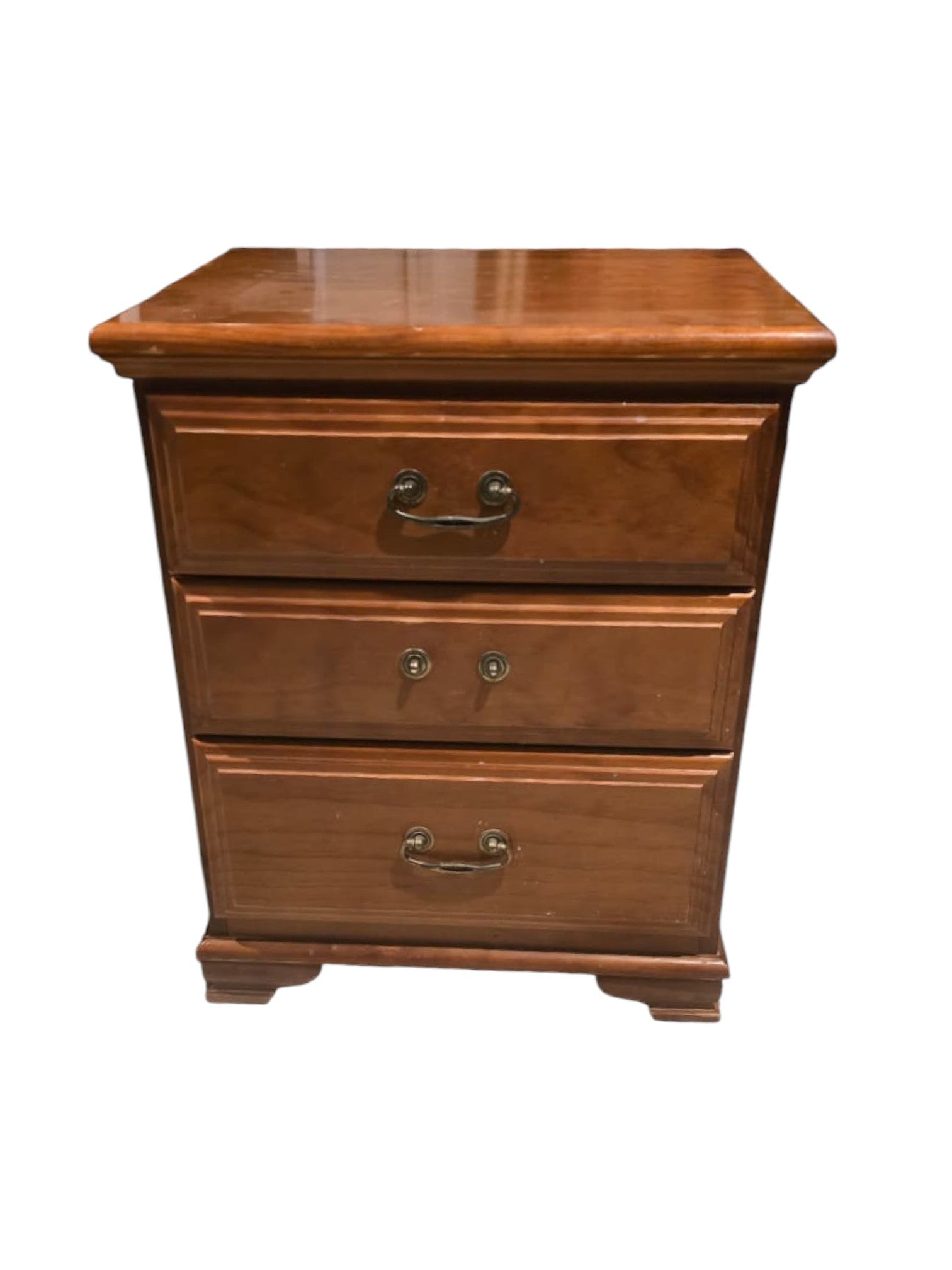 Pair Of Traditional SOLID Wood 3 Drawer Nightstands (Priced Each)