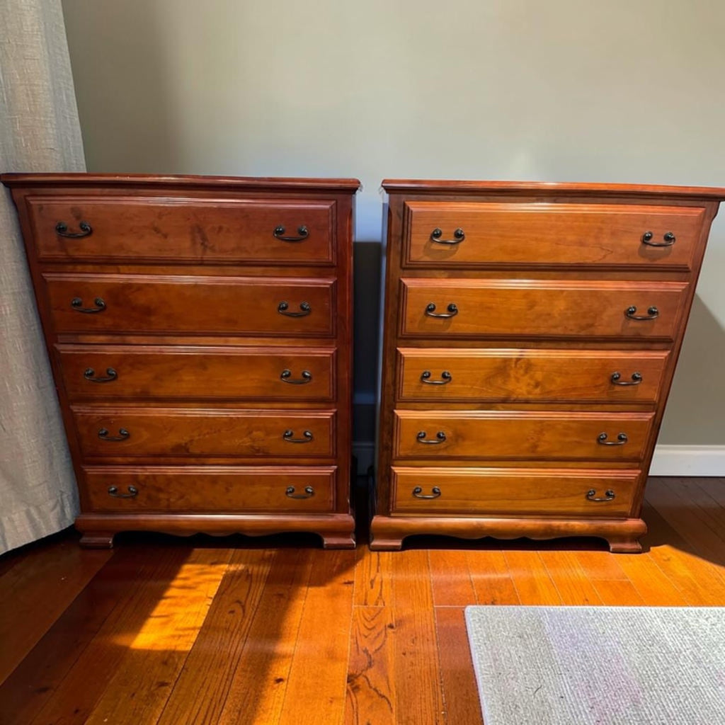 Pair Of Wooden Tallboy Chests Of Drawers ($350 Each)