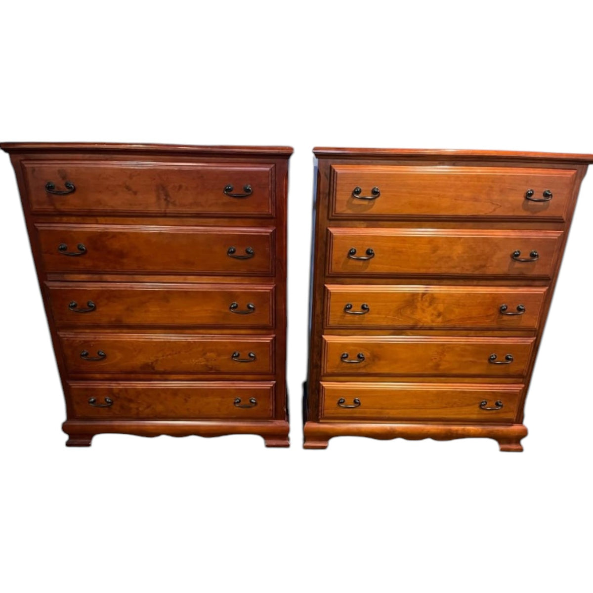 Pair Of Wooden Tallboy Chests Of Drawers ($350 Each)
