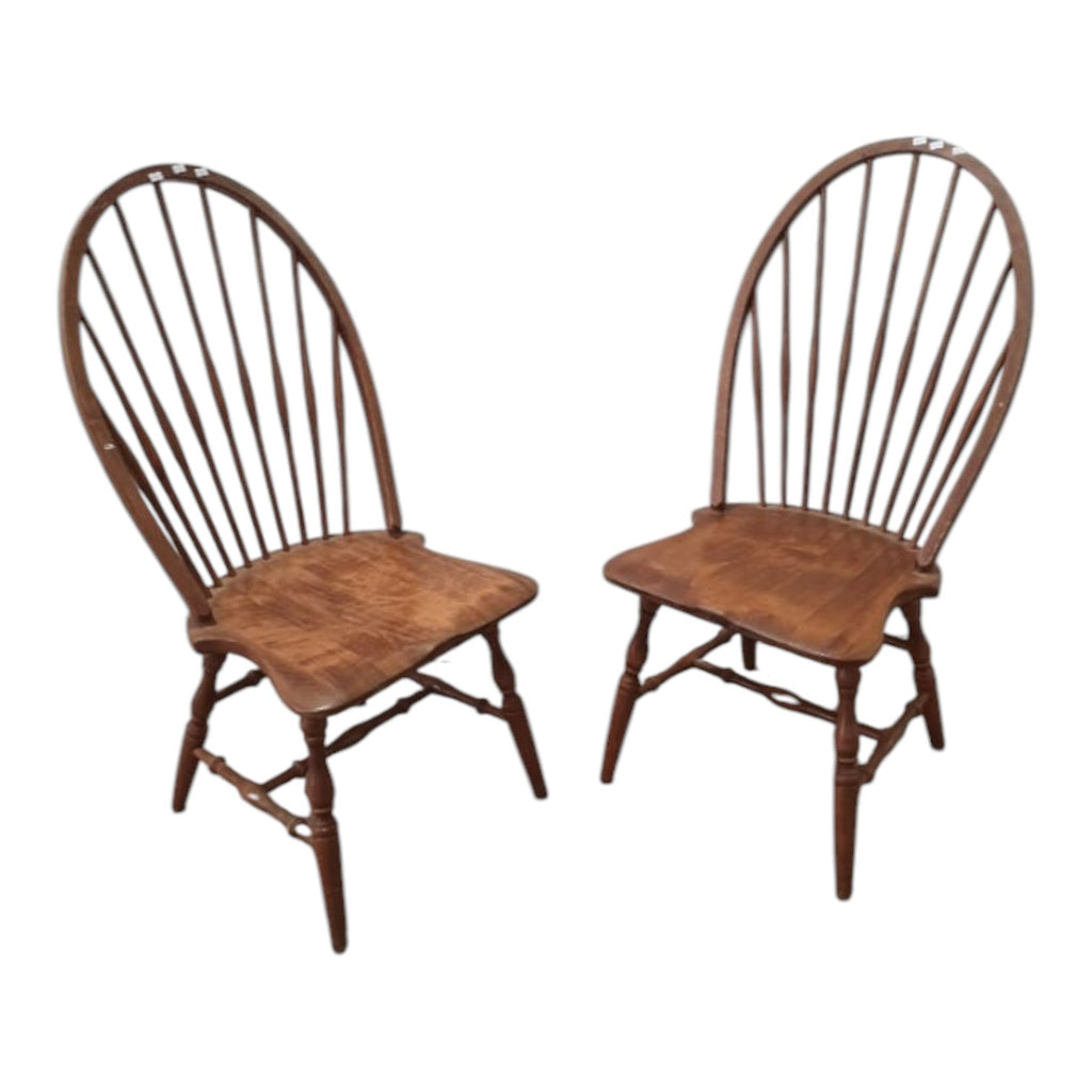 Pair Of Yugoslavian Beech Windsor Style Chairs