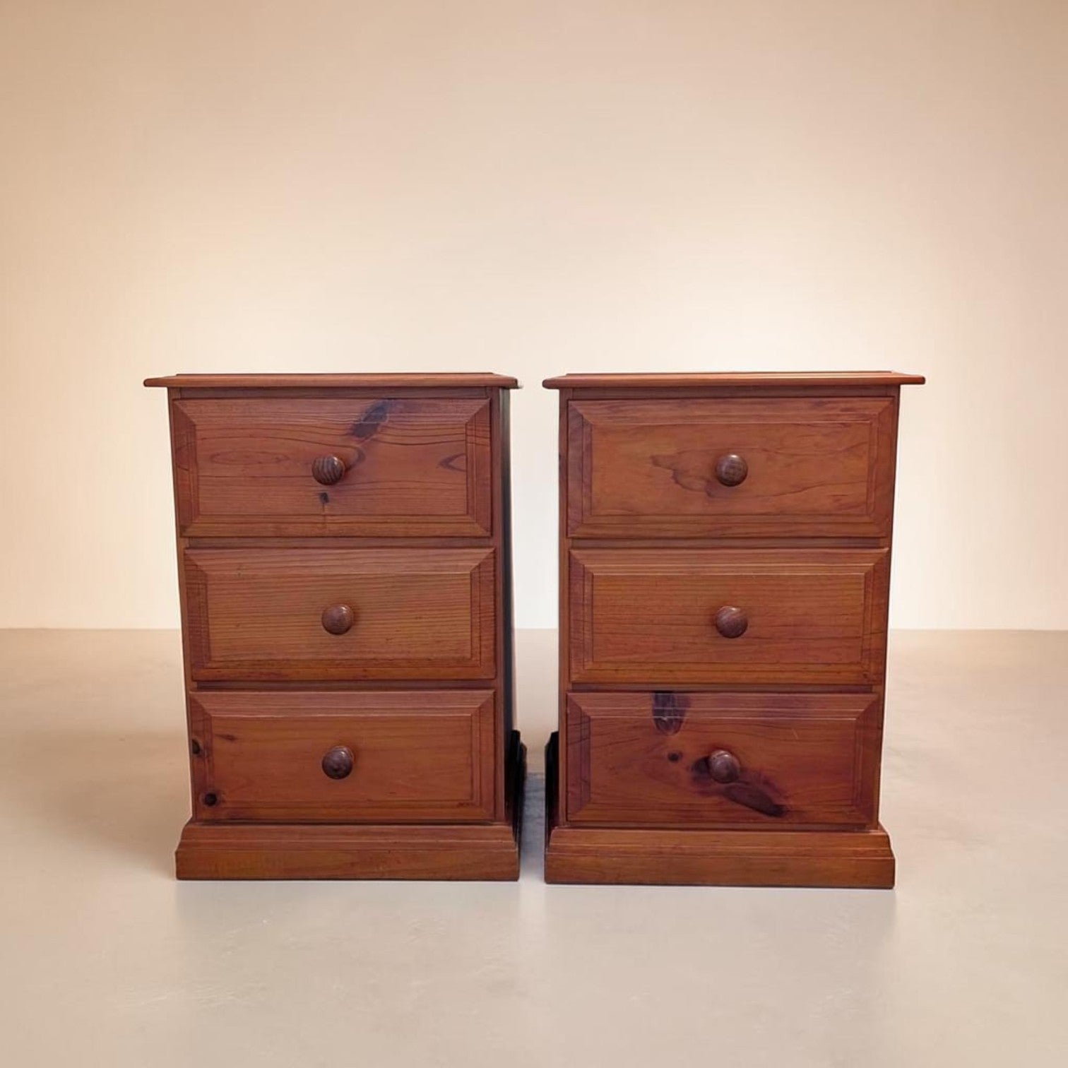 Pair Of SOLID Timber Balmoral Bedside Tables (Priced Each)
