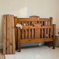 Queen Wooden Colonial-Style Pine Bed Frame
