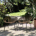 Rattan Wicker Saucer Lounge Chairs X2 (Prices Each)