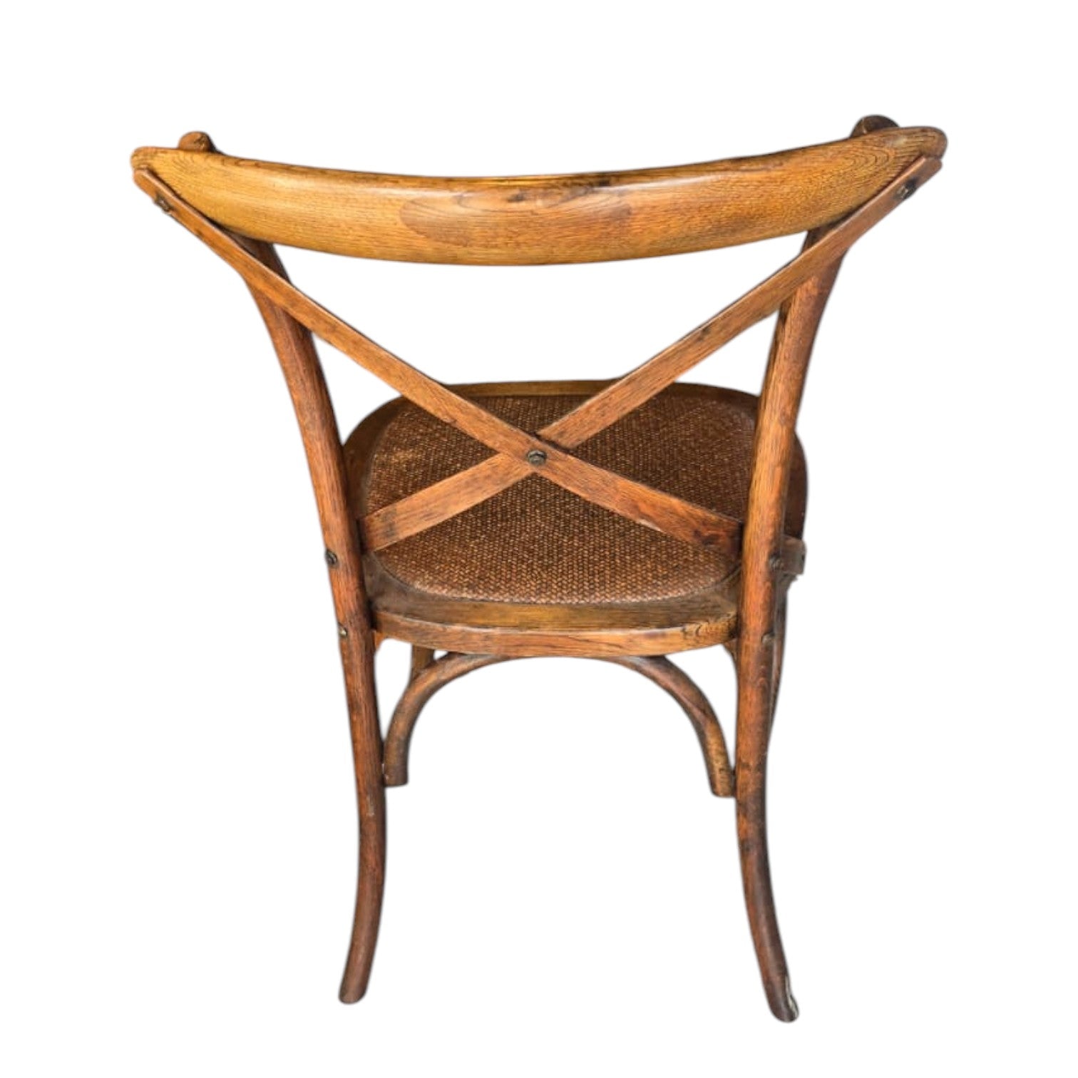 Rustic Antique Oak Crossback Dining Chair