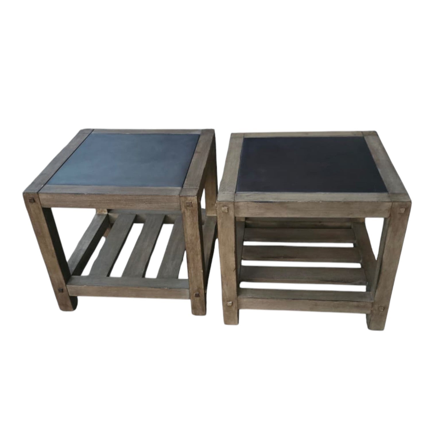 Rustic Industrial Nesting End Tables (Dimensions: 31x46x46) (Priced Each)