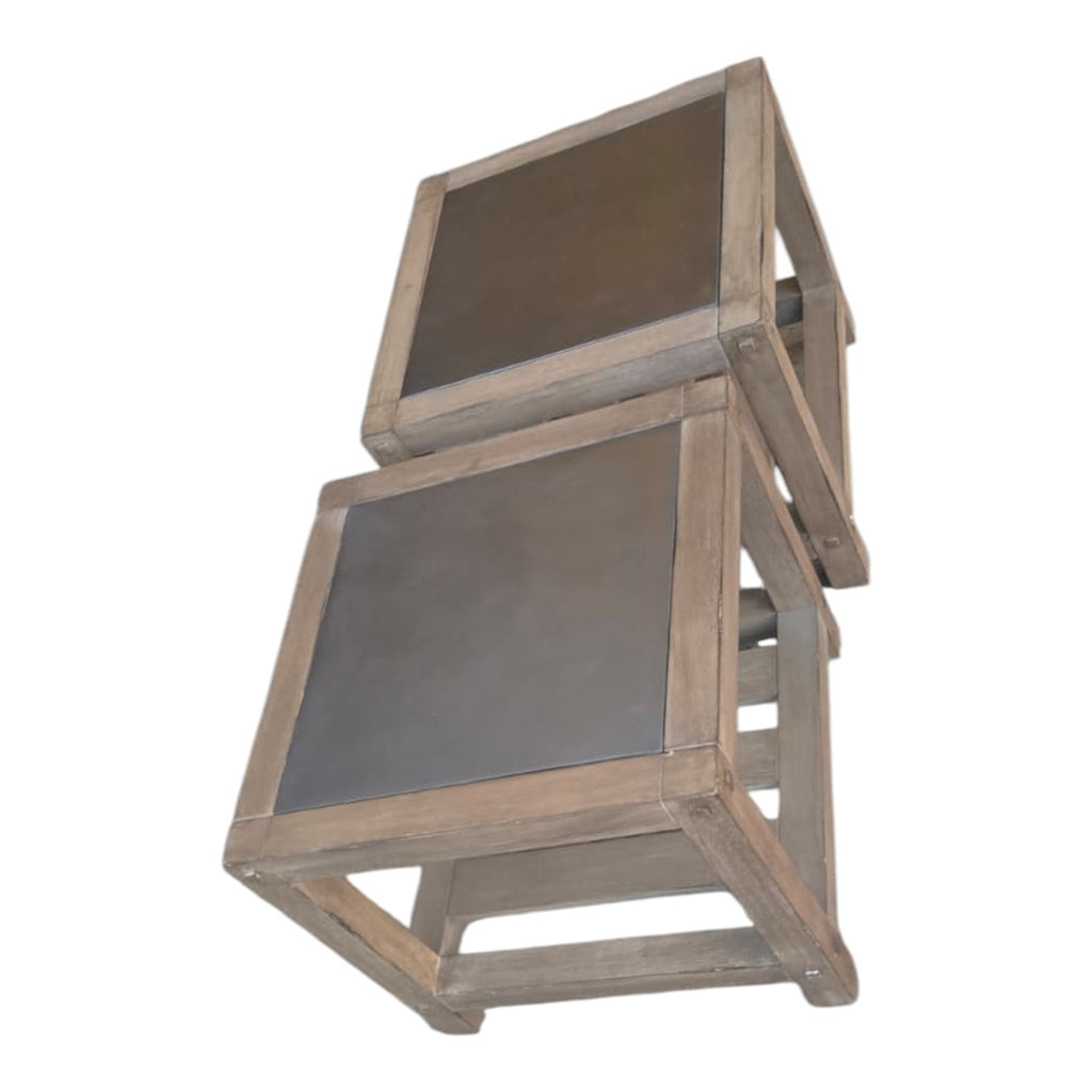Rustic Industrial Nesting End Tables (Dimensions: 31x46x46) (Priced Each)