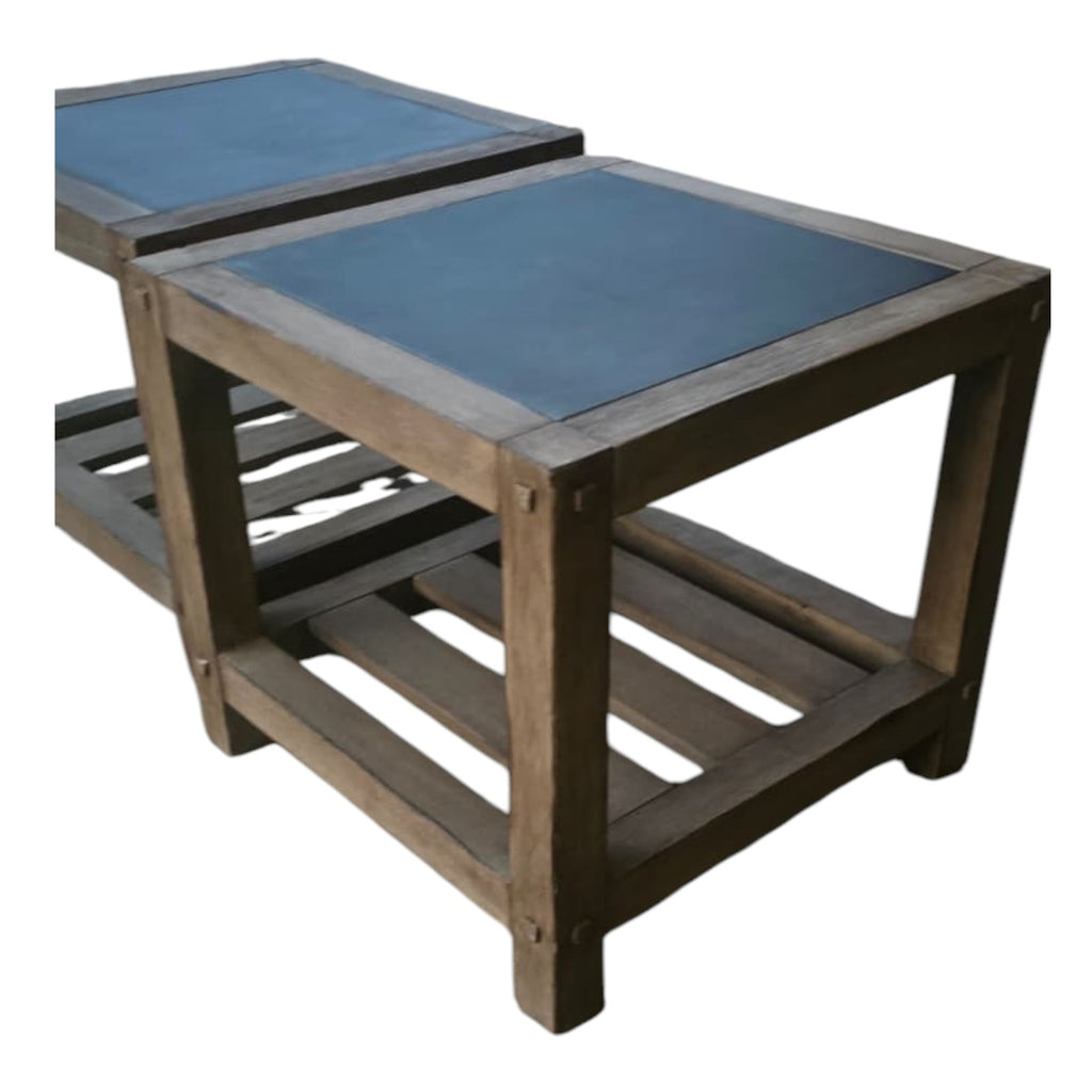 Rustic Industrial Nesting End Tables (Dimensions: 31x46x46) (Priced Each)