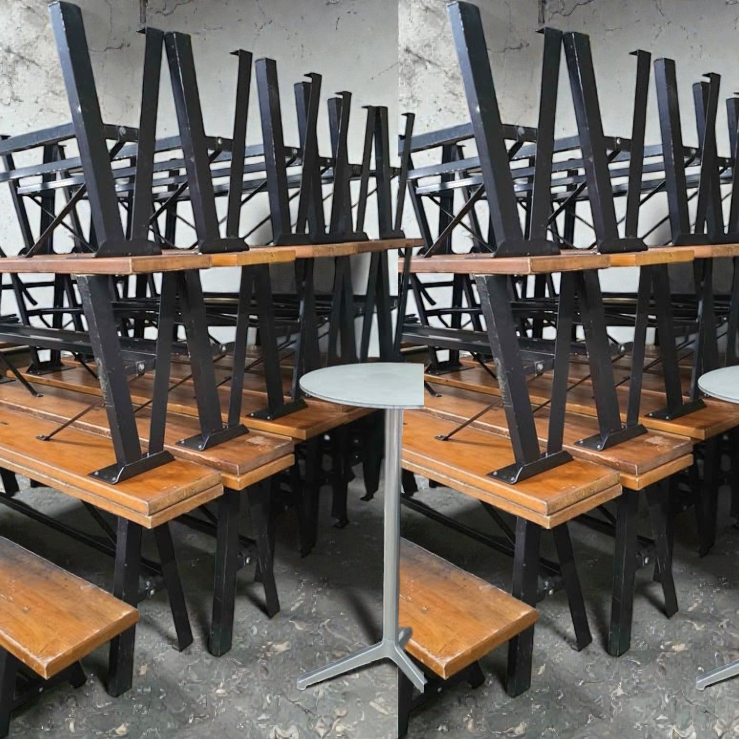 Rustic Wooden Industrial-style Tables X28 Available ($99 Each)