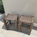 Rustic Wooden Low Stools X3 Available - Priced Each