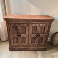 Rustic Wooden Storage Cabinet (Dimensions: 94x114x42)