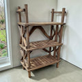 Rustic Freestanding Teak Shelf