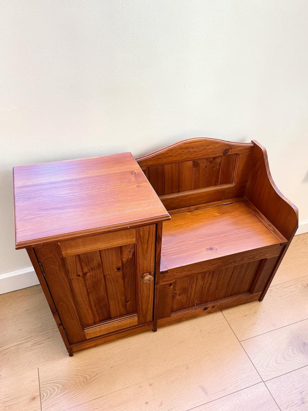 SOLID Pine Combination Telephone Bench