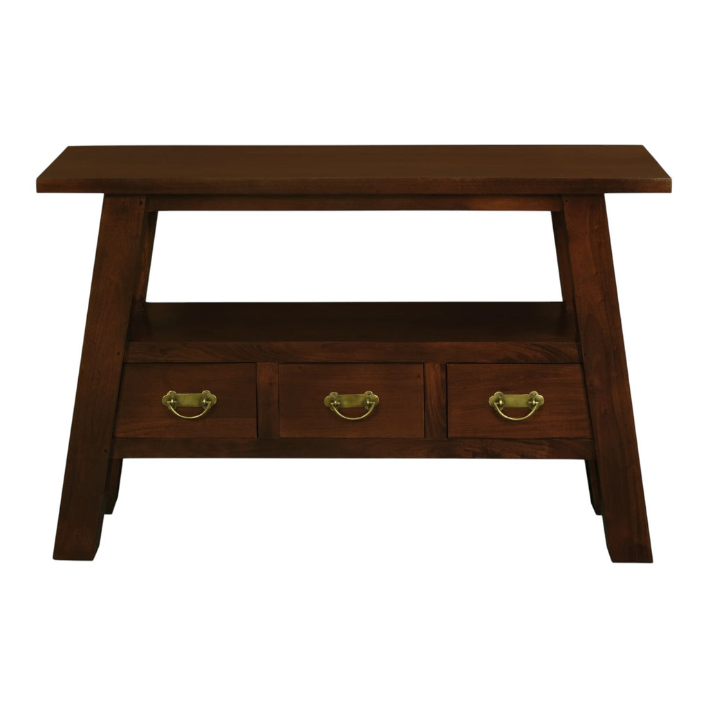 SOLID Wood 3 Drawer Sofa/Hall Table (Dimensions: 77x115x37)