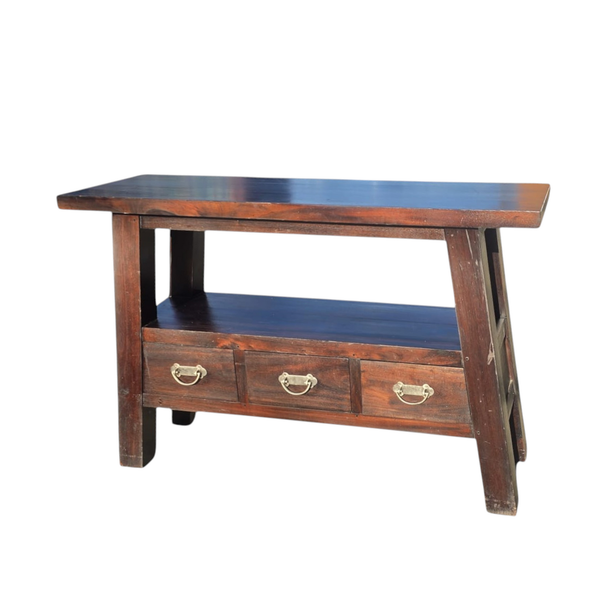 SOLID Wood 3 Drawer Sofa/Hall Table (Dimensions: 77x115x37)