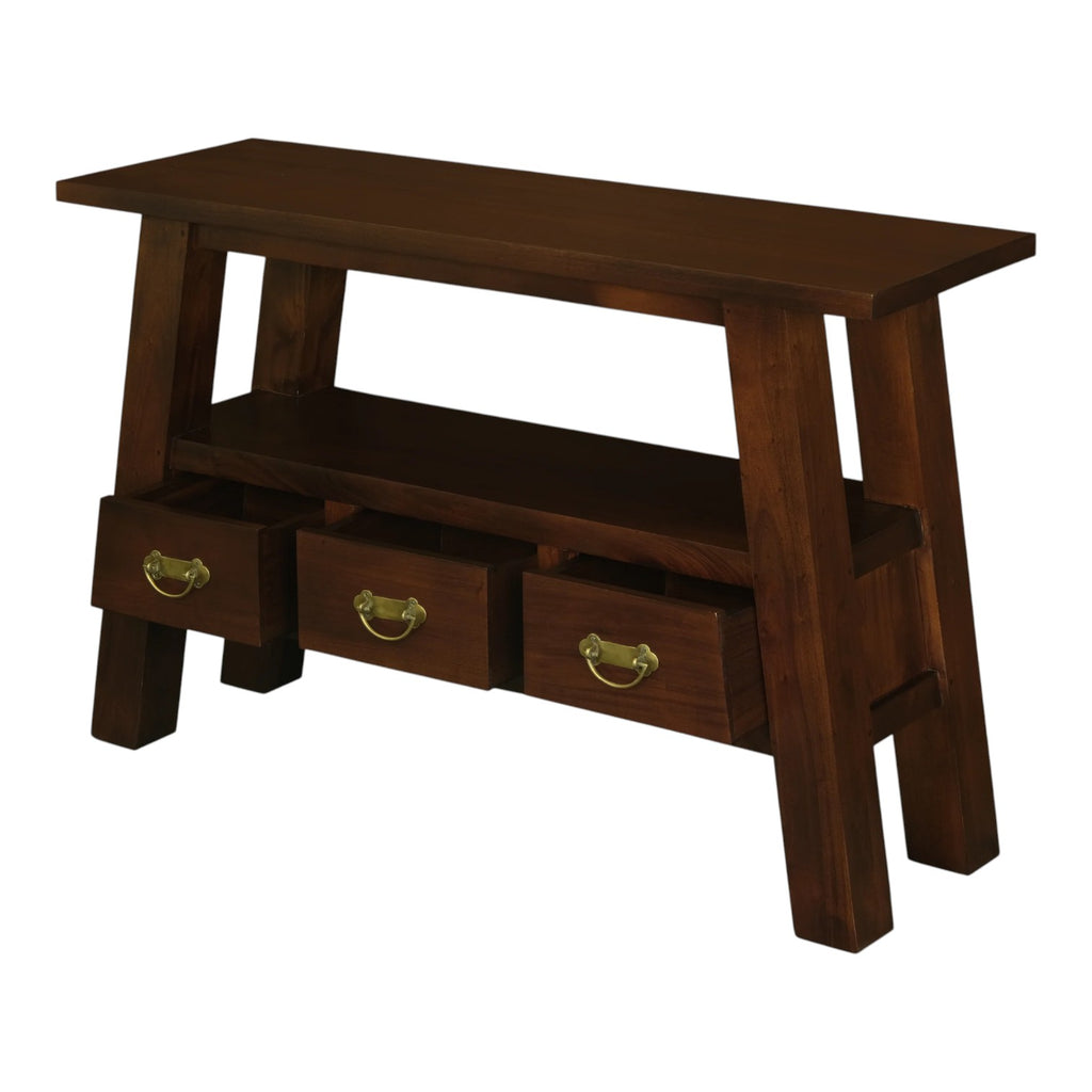 SOLID Wood 3 Drawer Sofa/Hall Table (Dimensions: 77x115x37)