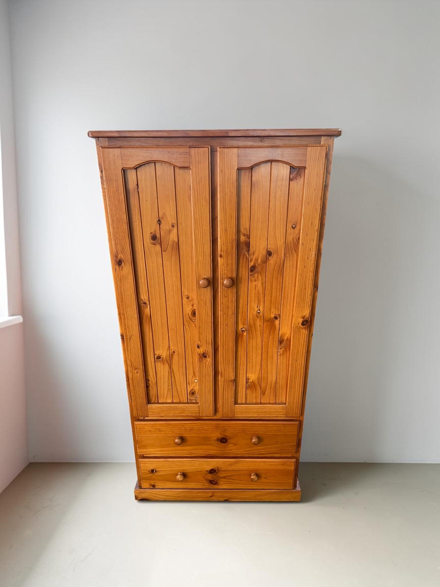 SOLID Pine Double Wardrobe