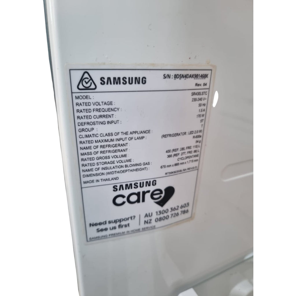 Samsung Top Mount Refrigerator (Model SR400LSTC) With A Stainless Steel Finish