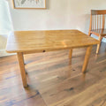 Scandinavian-Style Solid Pine Rectangular Dining Table (Dimensions: 75x155x90)
