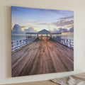 Scenic Wooden Pier At Sunrise Wall Art (Dimensions: 60x60)