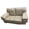 Set Of Beige Two-seater And One-seater Leather Sofa