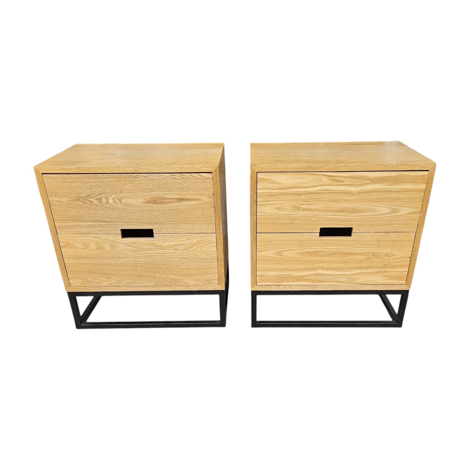 Sidetables With Modern Black Frame X2 (Dimensions: 55x52x35)(Priced Each)