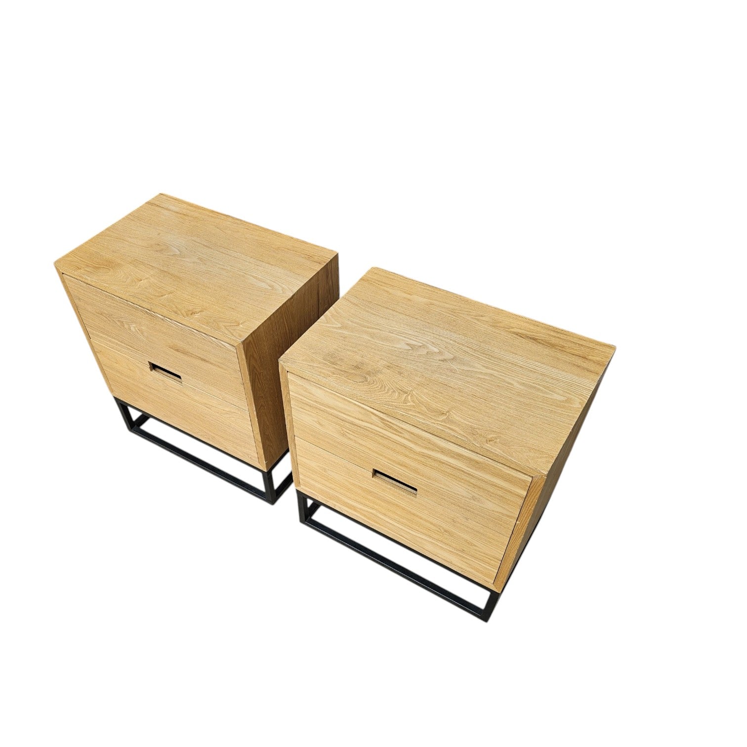 Sidetables With Modern Black Frame X2 (Dimensions: 55x52x35)(Priced Each)