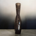 Tall Dark Smoked Glass Floor Vase