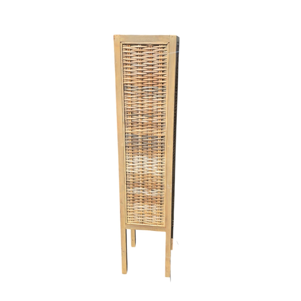 Tall Rectangular Wooden Floor Lamp (Dimensions: 130x28)