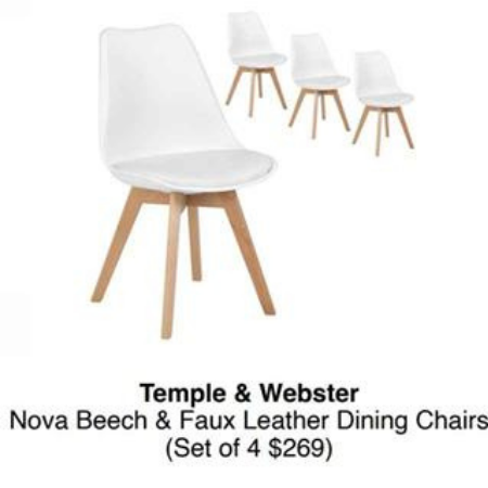 Temple & Webster Dining Set with chairs