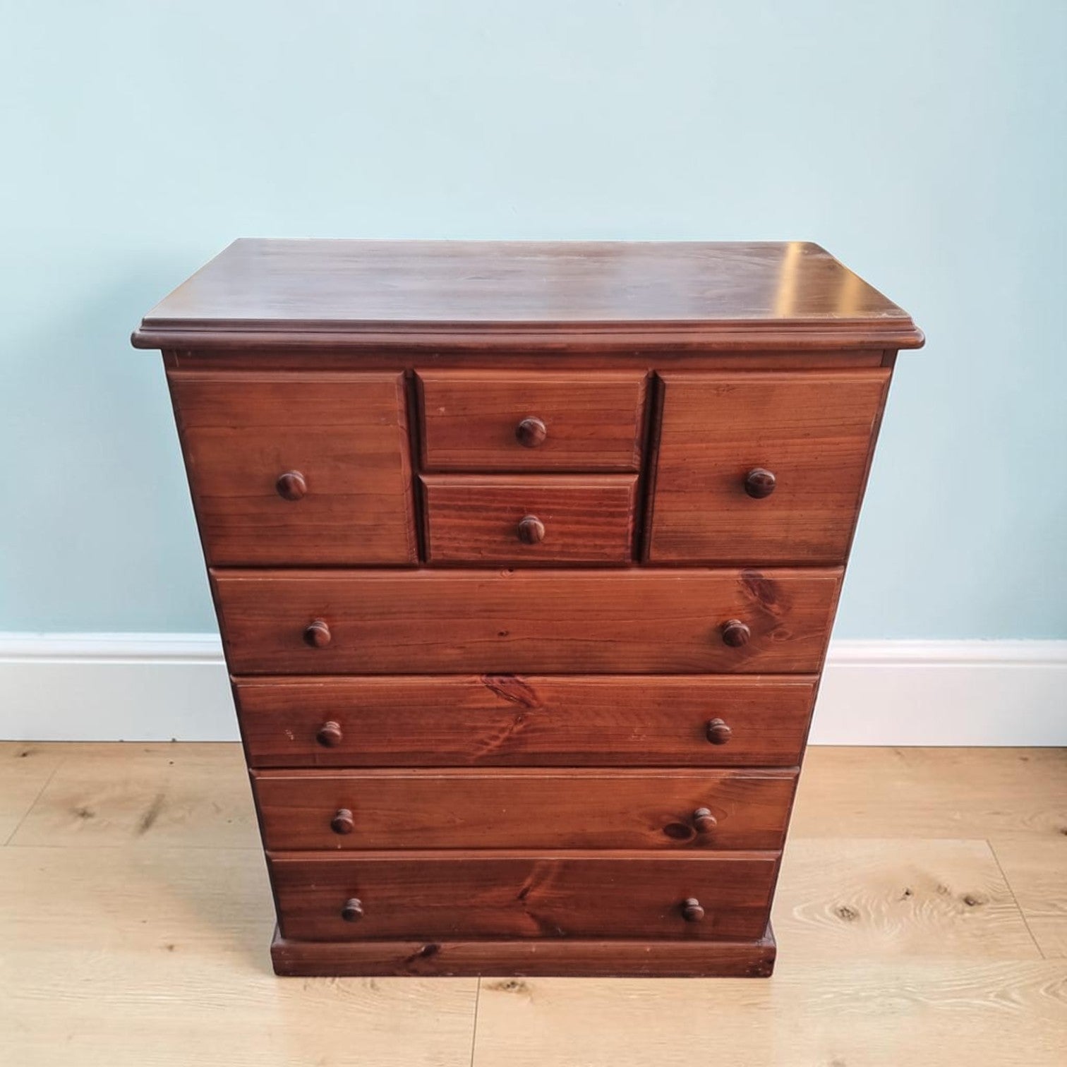 Timber Tallboy Dresser (Dimensions:130x100x50)