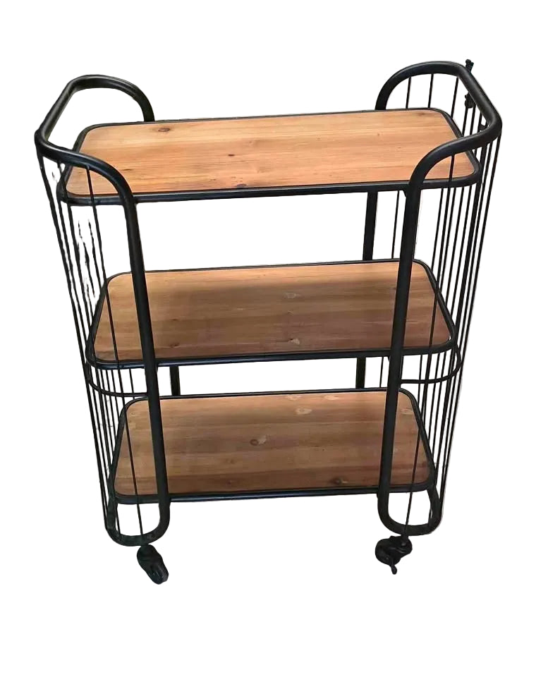 Multi-Purpose Metal Trolley with Wheels – Ideal for Home or Kitchen Use