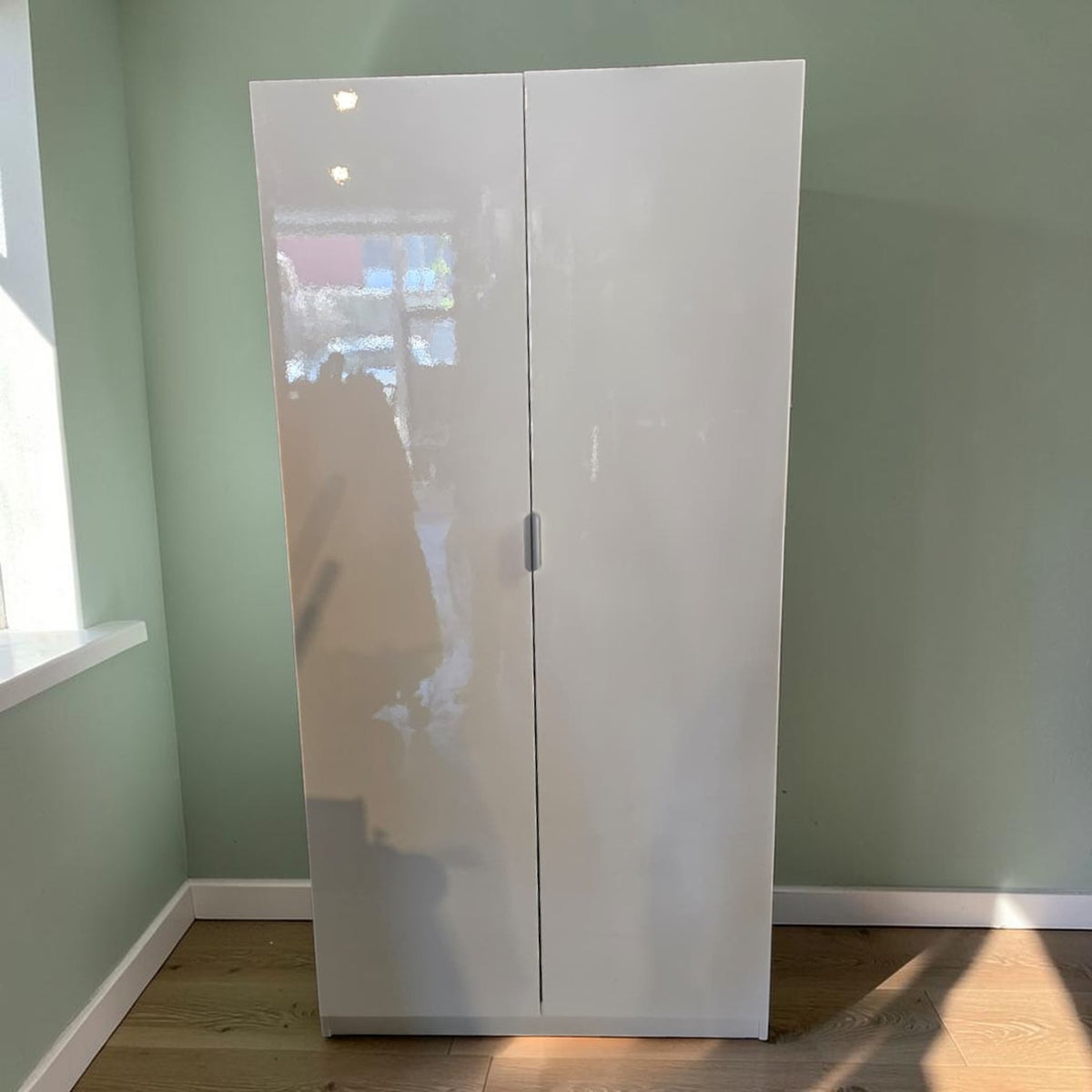 Two-Door Glossy White Wardrobe X2 Available