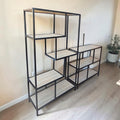 Two Industrial-Style Modular Shelving Units