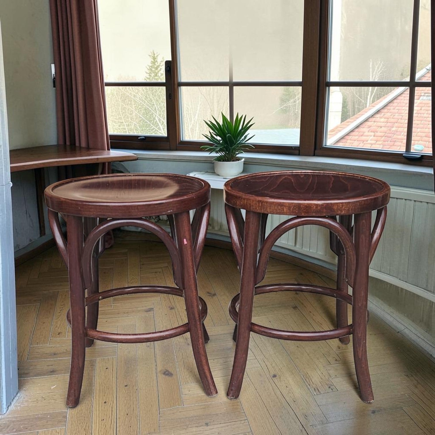 Vintage Bentwood Low Stools -99 Each