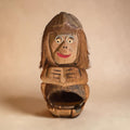 Vintage Hand-Carved Coconut Monkey Tropical Folk Art Souvenir