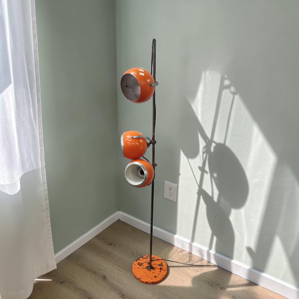 Vintage Orange Floor Lamp