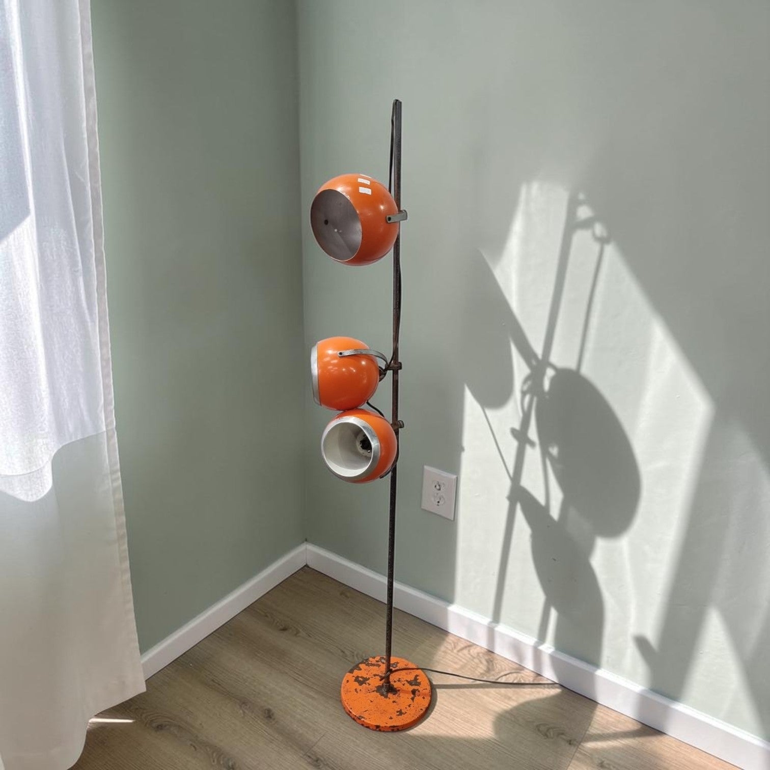 Vintage Orange Floor Lamp
