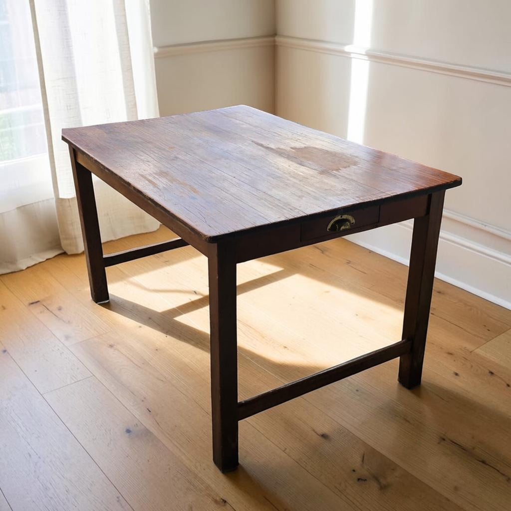 Vintage Wooden Farmhouse Dining Table