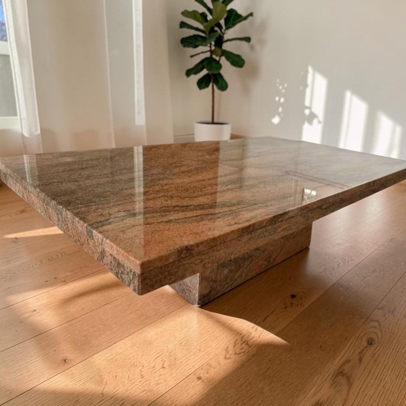 Vintage Granite Coffe Table 38x140x80