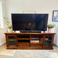 Walnut Finish Pine TV Unit