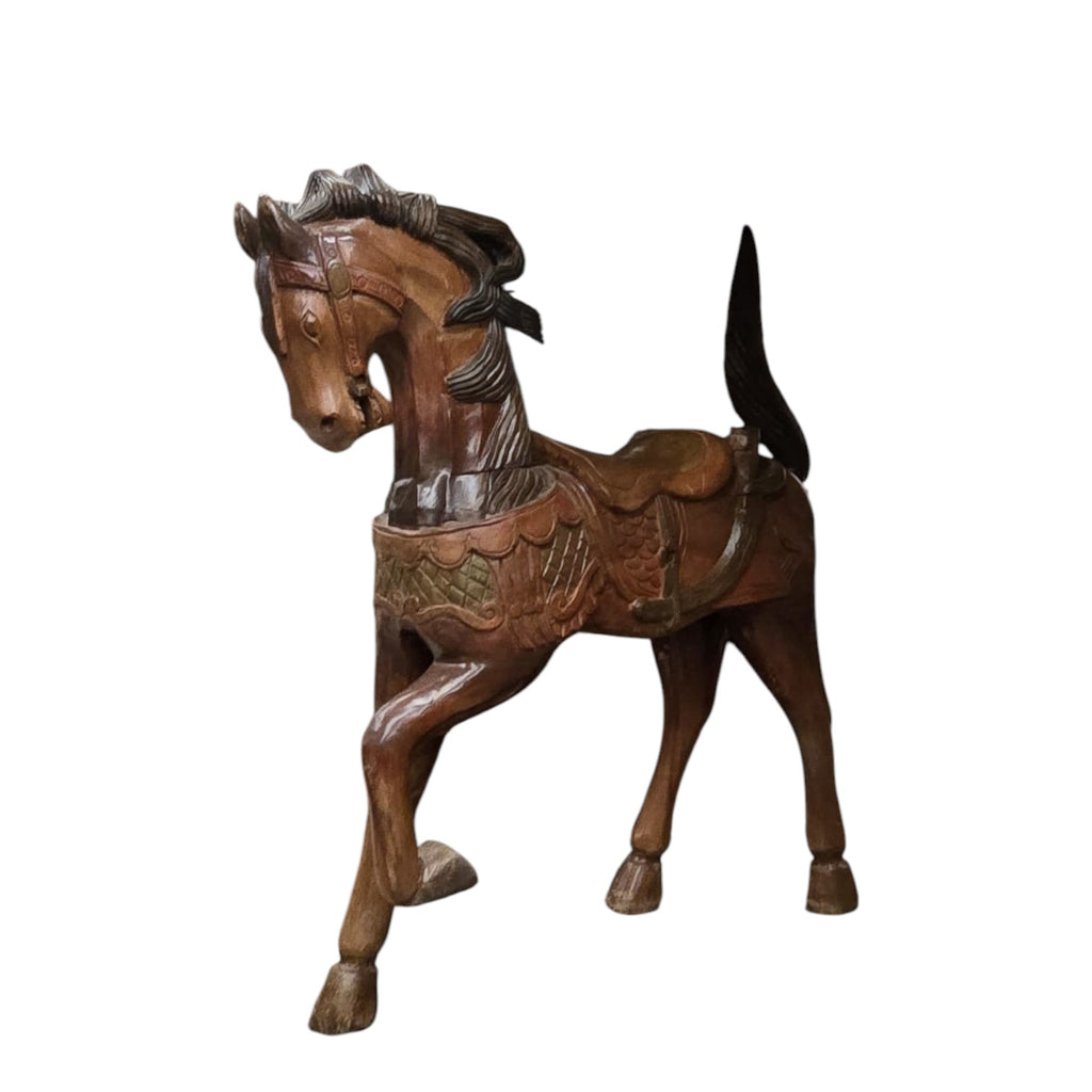 Antique Wooden Carousel Horse