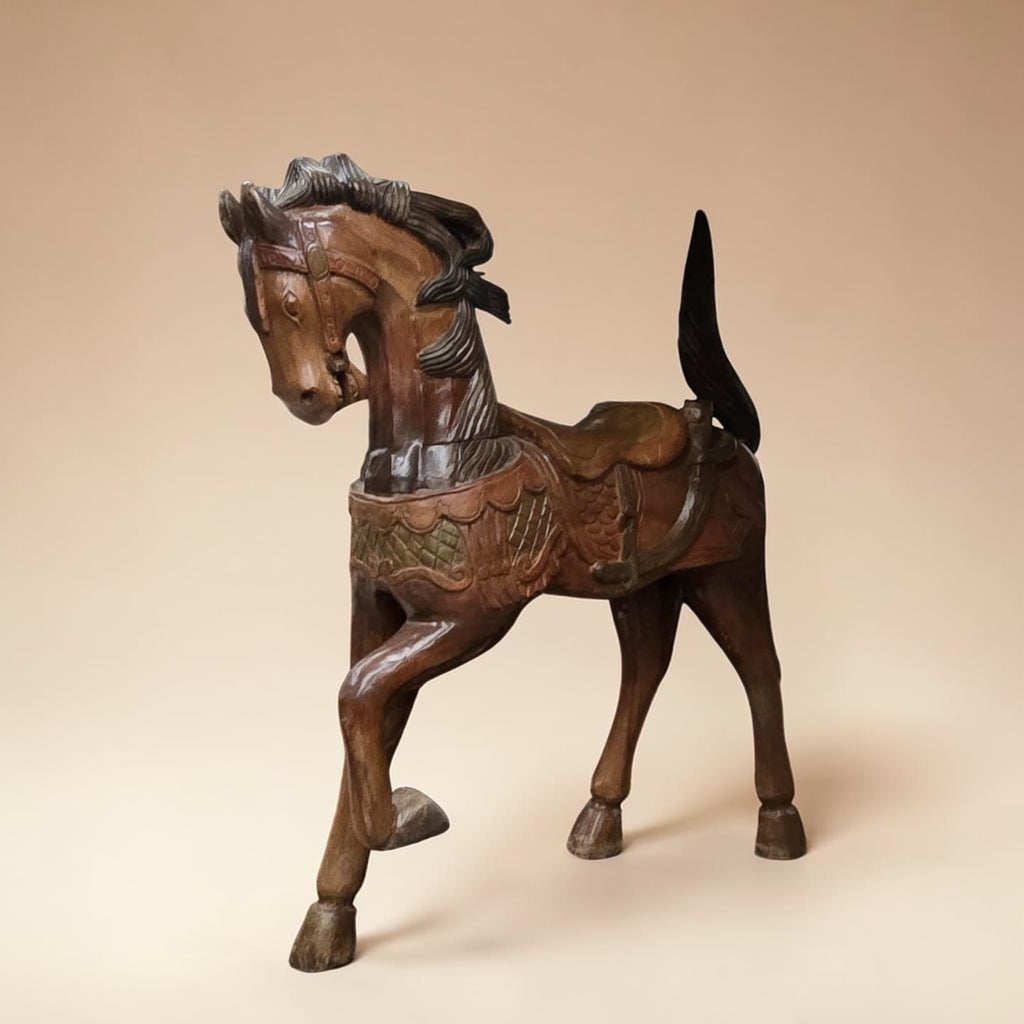 Antique Wooden Carousel Horse