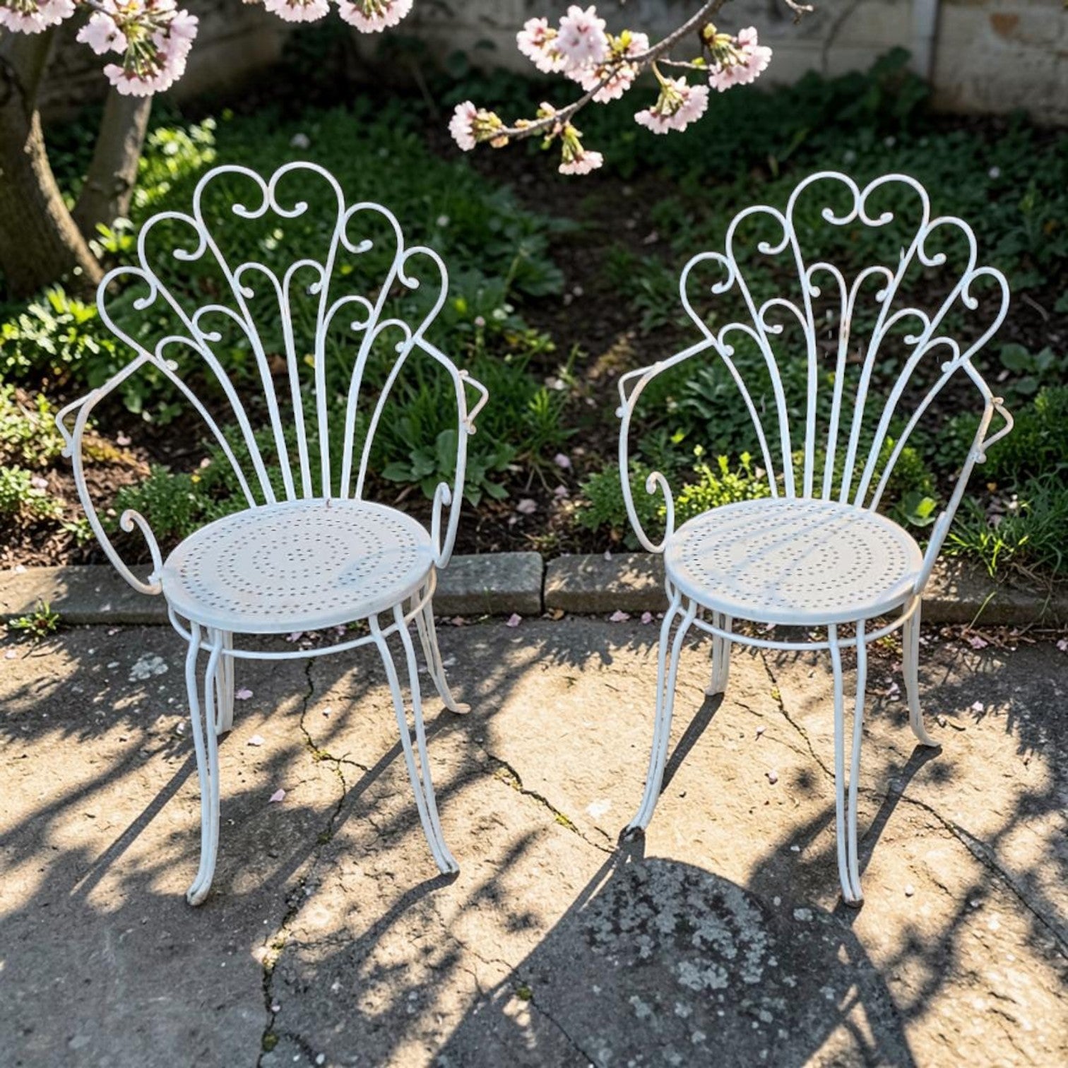 White Iron Garden Chairs (Prices Each)