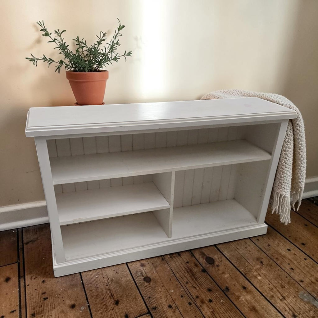 White Lowline Bookcase
