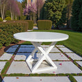 White Round Center Table