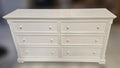 White Wooden Double Dresser (84x155x46)