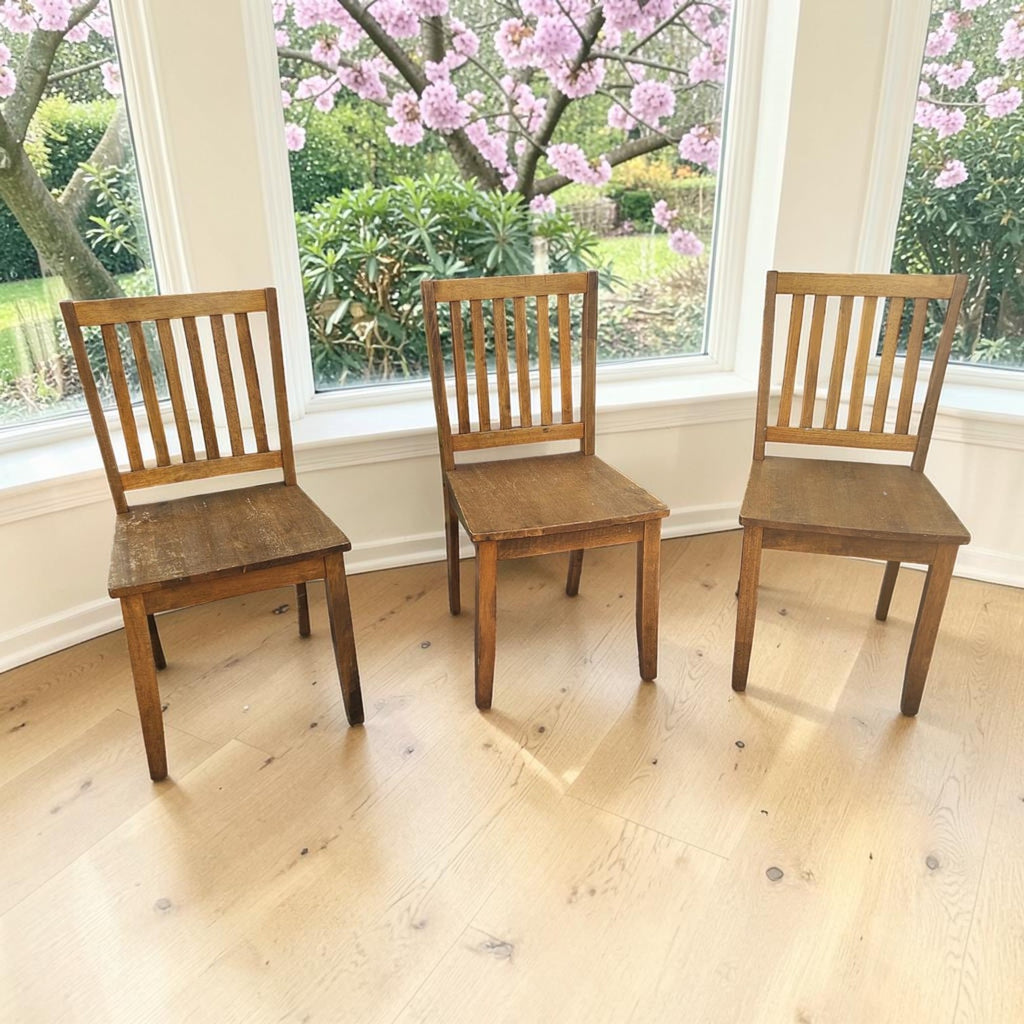 Wooden Chairs X3 (Dimensions: 50x90x47) (Priced Each)