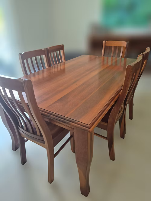 Solid Timber Dining Table And Chairs