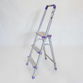 Folding Aluminum Step Ladder with Purple Accents (139x37)
